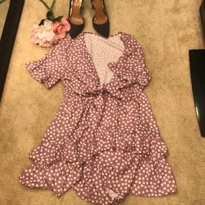 Pink Flowered Summer Dress